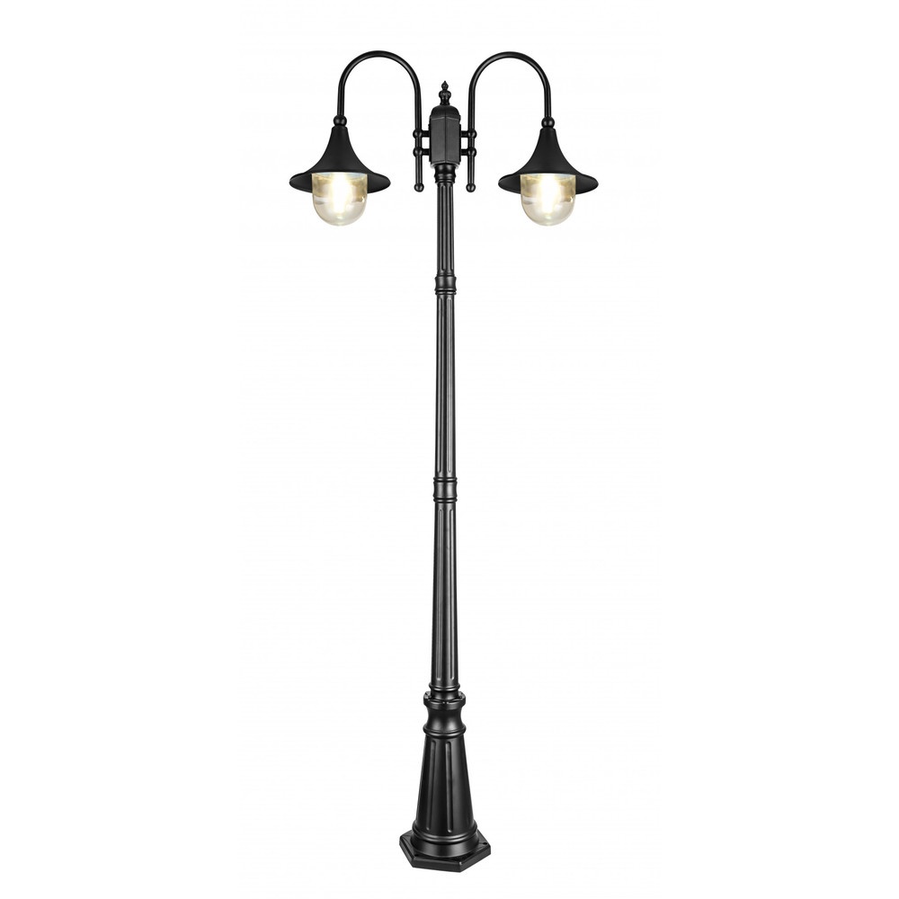 EILON โคมไฟสนาม Classic  2*E27 สูง 220 Cm. รุ่น Jelly  MV238-PL2  สีดำ