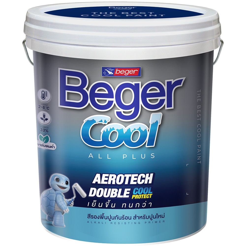 Beger สีรองพื้นปูนใหม่ เบเยอร์คูล ออล พลัส #6000 5กล. สูตรน้ำ