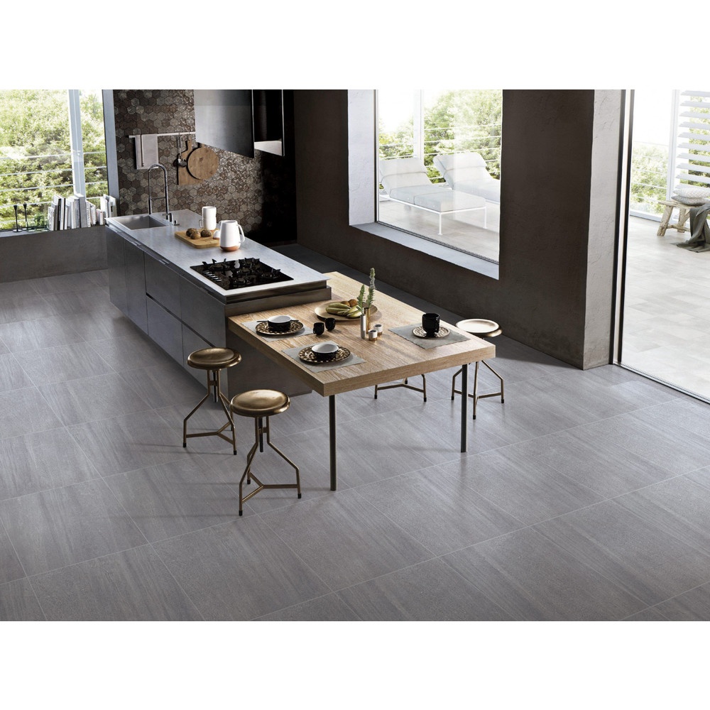 Marbella กระเบื้องเซรามิคปูพื้น 60x60 ซม. rustic Tile รุ่น อูซี่-เกรย์ P9601 Matt (4P)