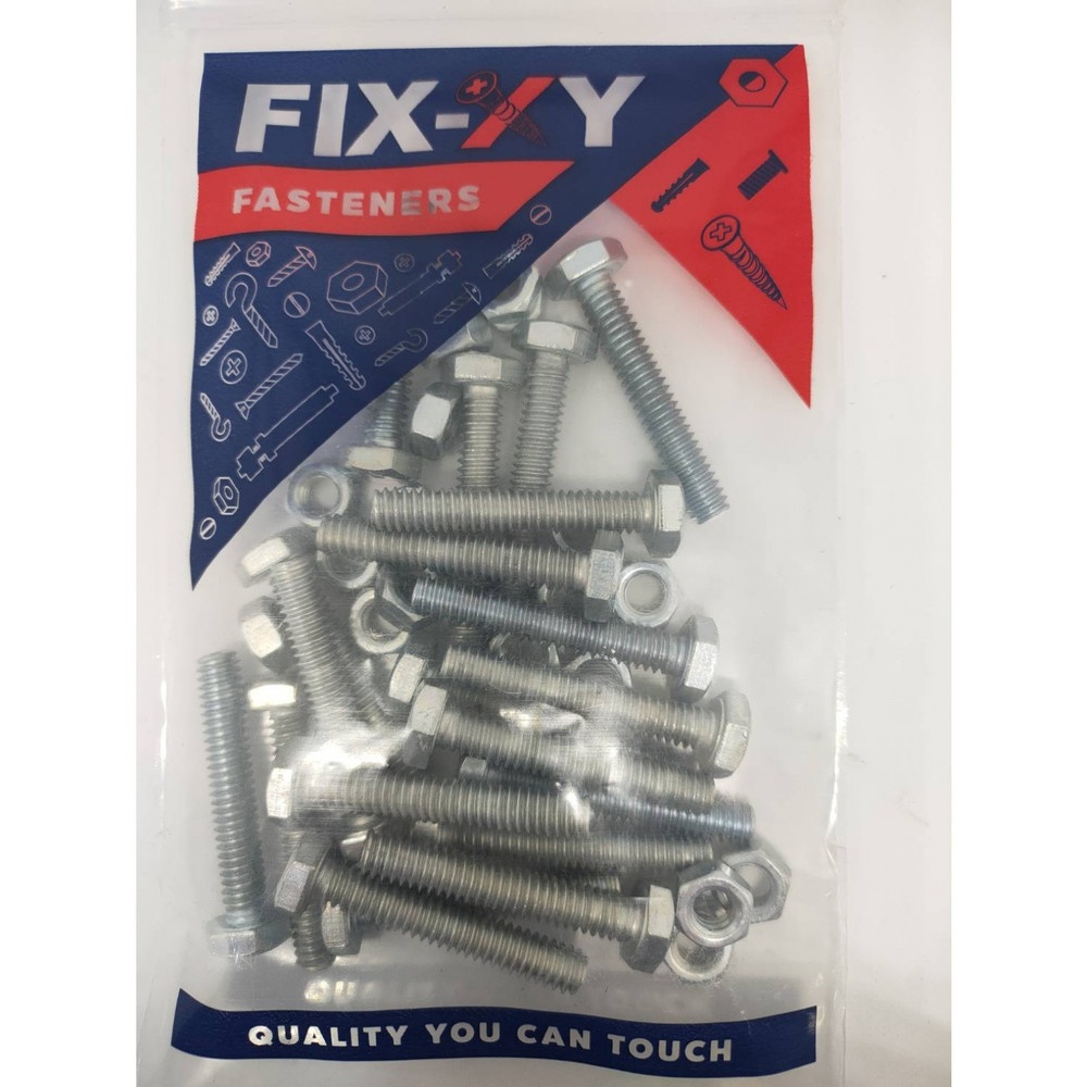 สกรูพร้อมน็อต ขนาด 1/4"x1" (20 ตัว/แพ็ค)