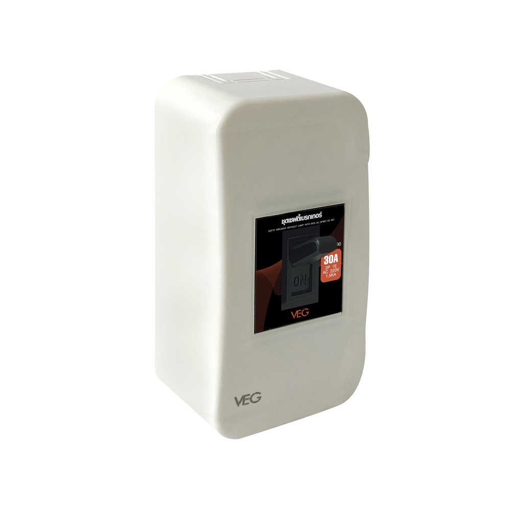 V.E.G. ชุดเซฟตี้เบรคเกอร์ 30A รุ่น GPBB-130  สีดำ