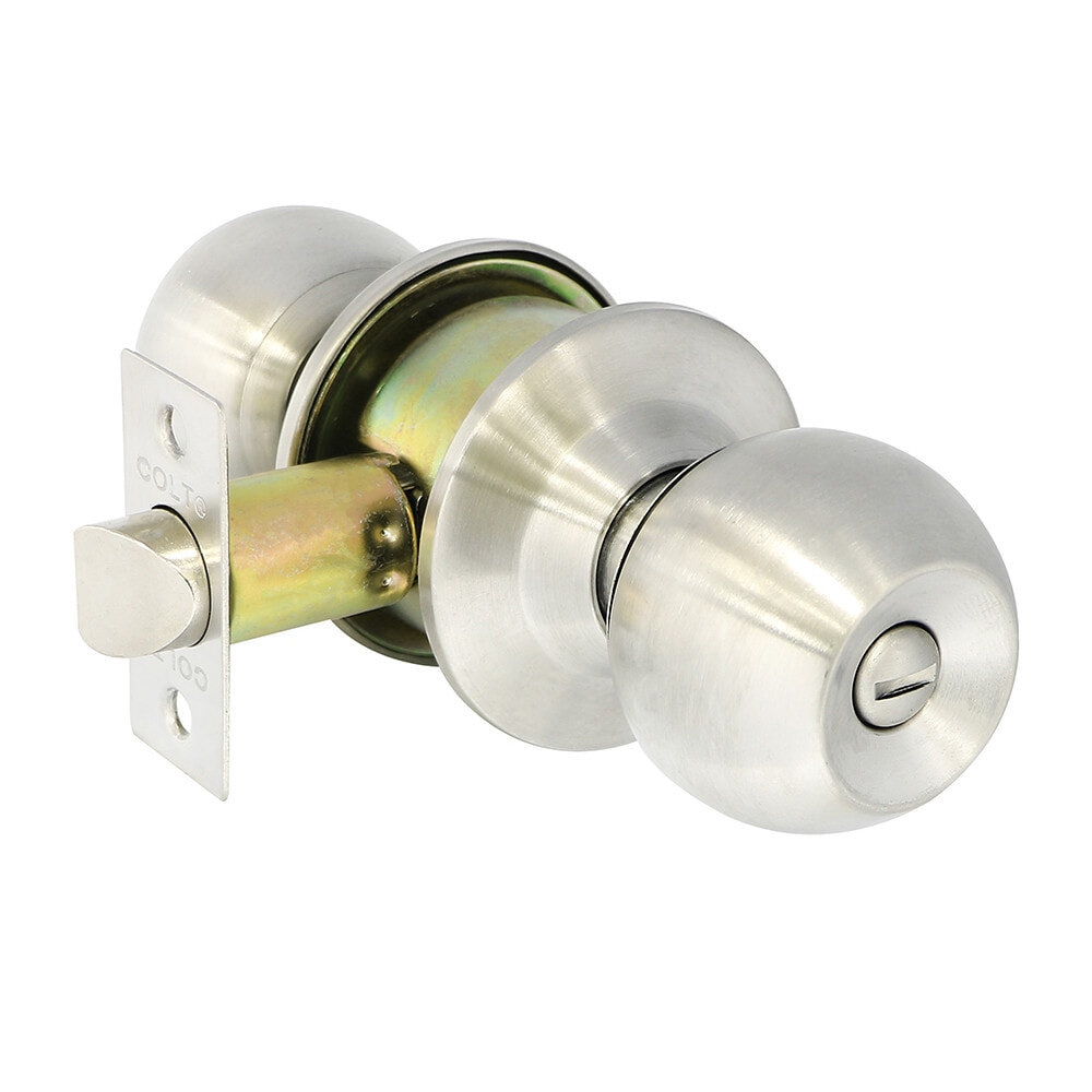 COLT ลูกบิดห้องน้ำ จานเล็ก สเตนเลส-304 รุ่น 8322-302 SS สีสเตนเลส