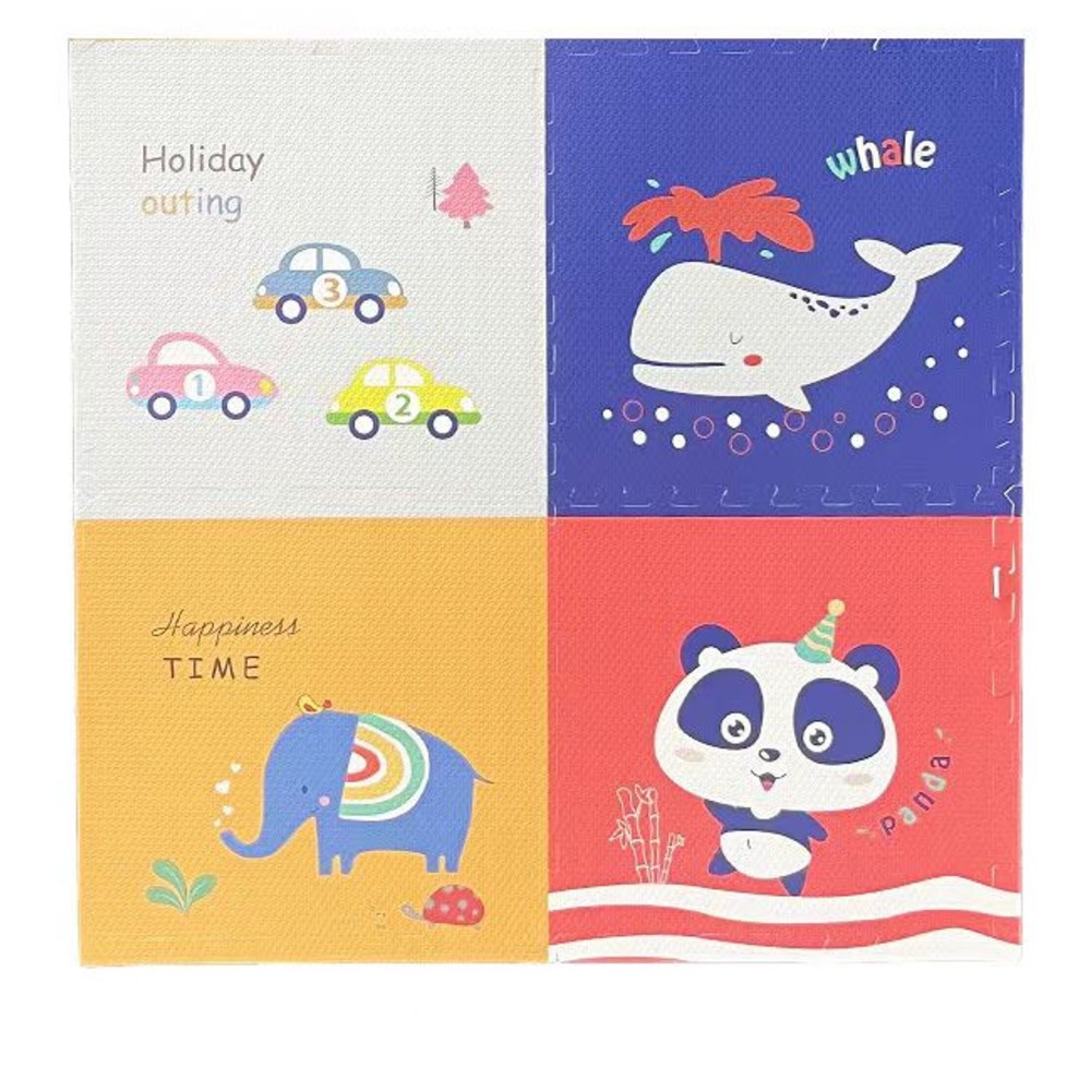 NINO WORLD ชุดแผ่นปูพื้นจิ๊กซอว์ Whale (4 แผ่น) PD-01-1 ขนาด 60x60x1.2 cm. คละลาย