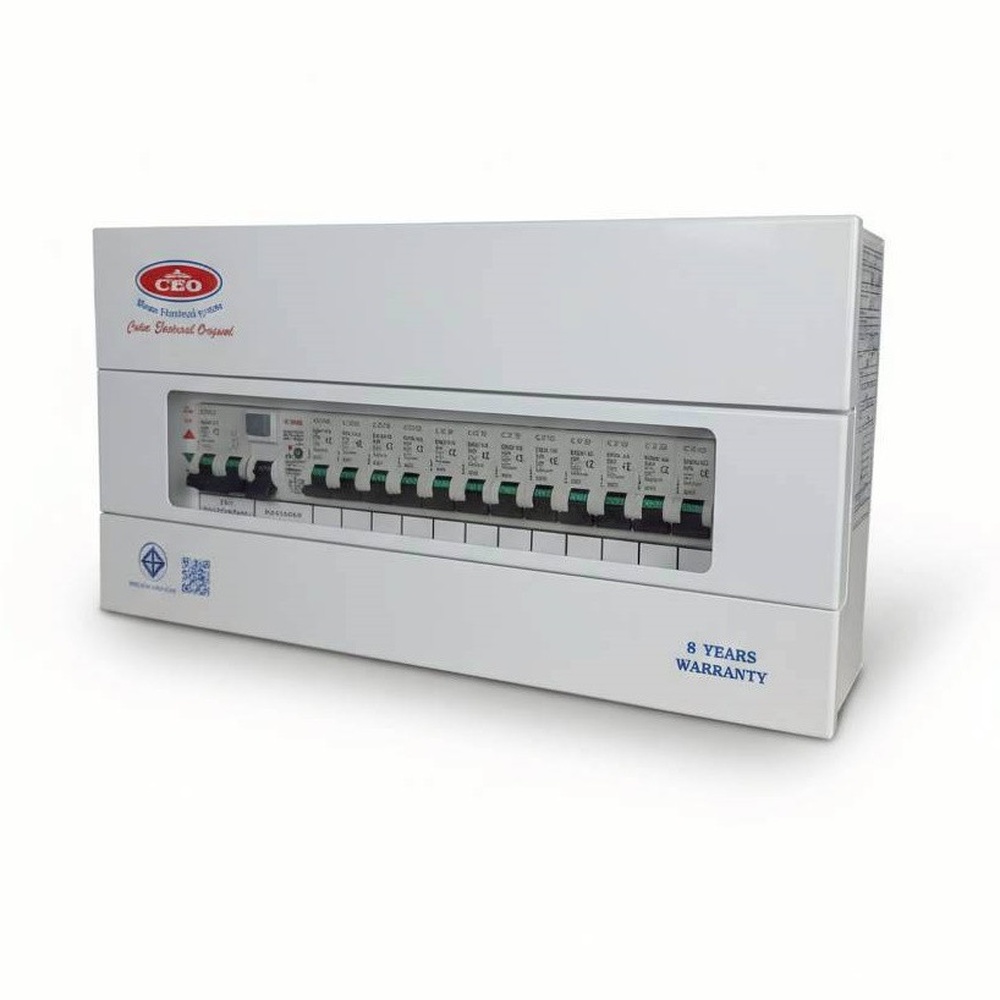 CEO เครื่องตัดไฟฟ้าอัตโนมัติ 12 ช่อง 63A กันดูด