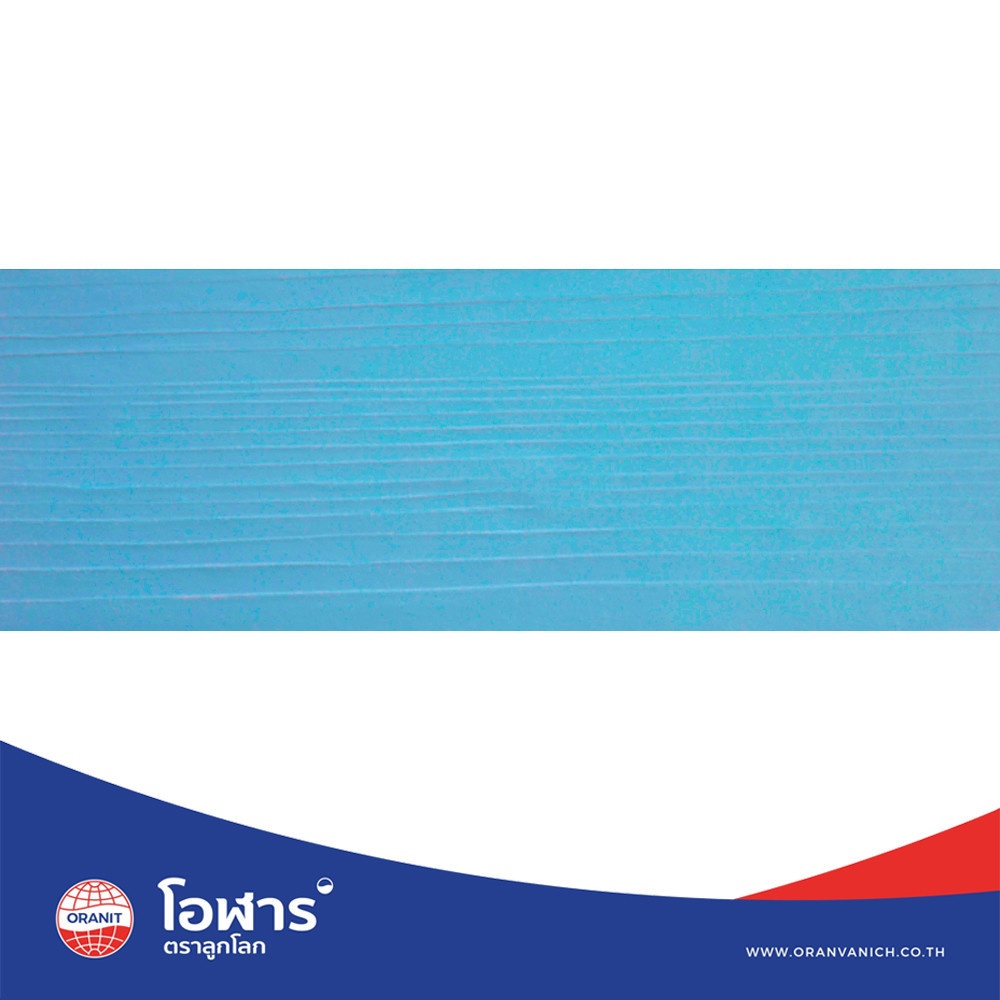 โอฬาร ไม้ฝา 0.8x15x300 ซม. สีฟ้า