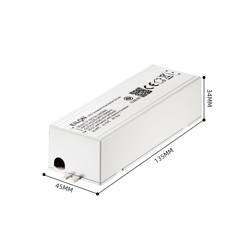 EILON แอลอีดี ไดร์เวอร์ 100W  Isolated 2400mA (ควบคุม 3 สี) รุ่น TP-ISO-DV-2400MA IP20 สีขาว