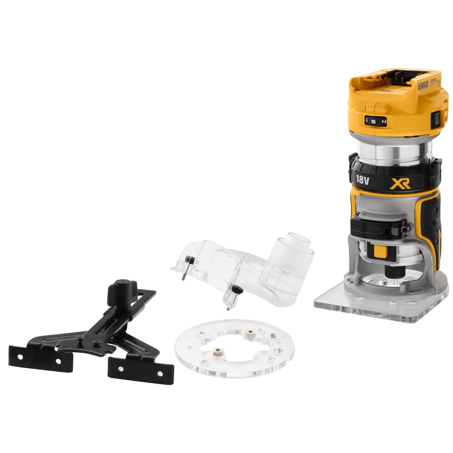 DEWALT เครื่องเซาะร่องไม้ไร้สาย ไร้แปรงถ่าน 18V 6.35-8มม. DCW600N-XJ (เฉพาะตัวเครื่อง)
