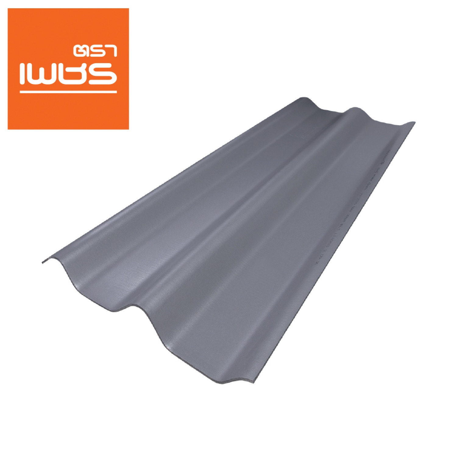 ตราเพชร กระเบื้องหลังคาลอนคู่ 0.4x50x150 ซม. สีเทาไทเทเนียม