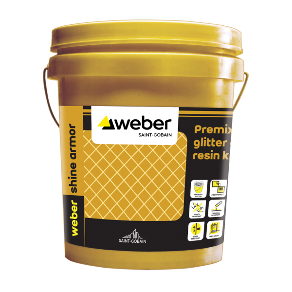 Weber กาวยาแนวอีพ็อกซี่ เวเบอร์ไชน์ อาร์เมอร์ สีทอง (กริตเตอร์) 1 กก.