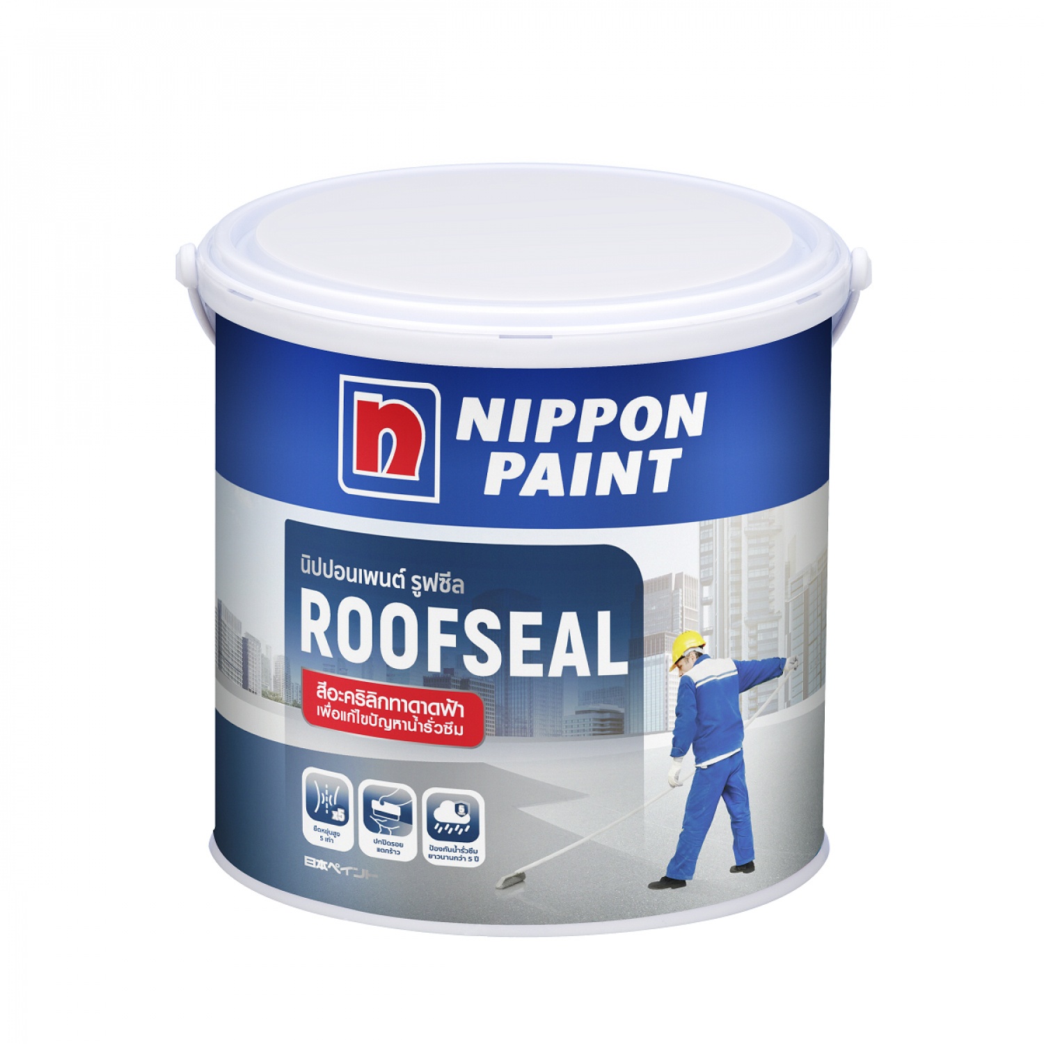 NIPPON PAINT ROOFSEAL อะคริลิกกันซึม ขนาด 4 กิโลกรัม สีขาว