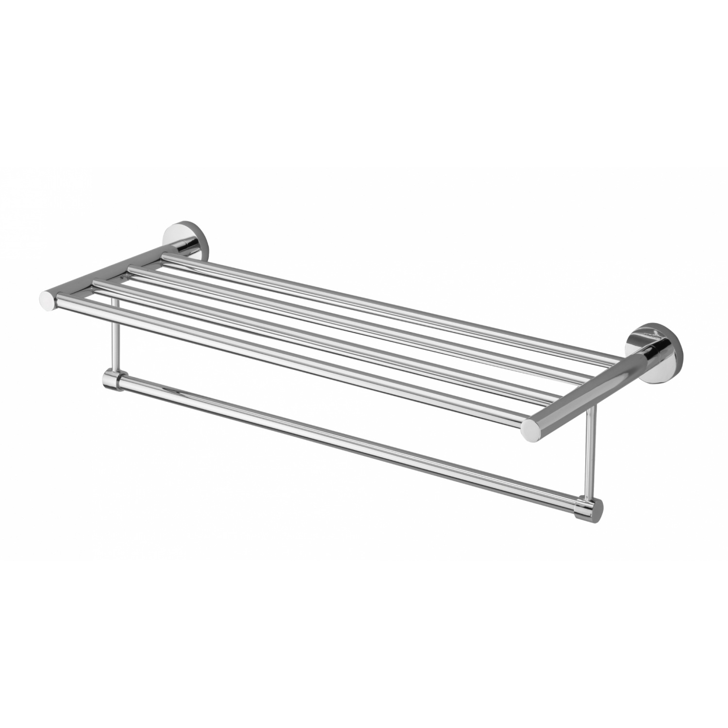 MOGEN ชั้นตะแกรงพร้อมราวแขวนผ้า สแตนเลส ACS0358-3