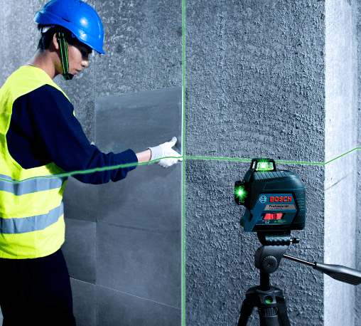 BOSCH เครื่องวัดระดับเลเซอร์3เส้น60ม. แสงสีเขียว GLL3-60XG