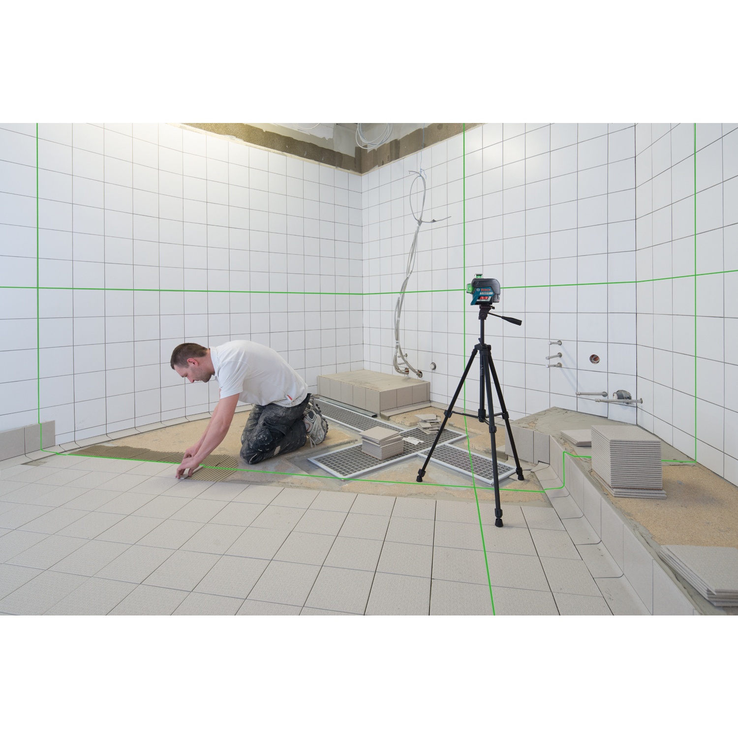BOSCH เลเซอร์ 3เส้นสีเขียว รุ่น GLL3-80CG