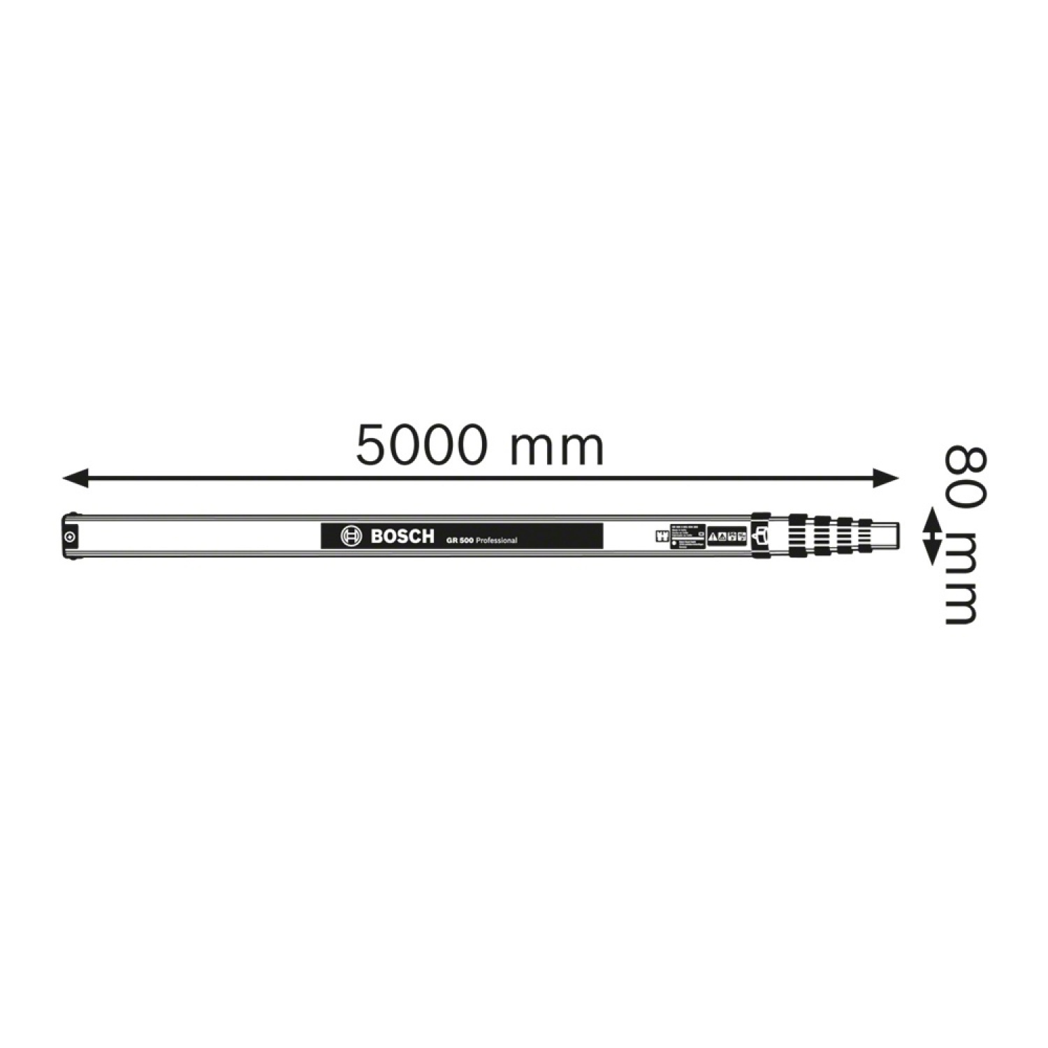 BOSCH ไม้สต๊าฟ อ่านระดับ 5เมตร รุ่น GR 500