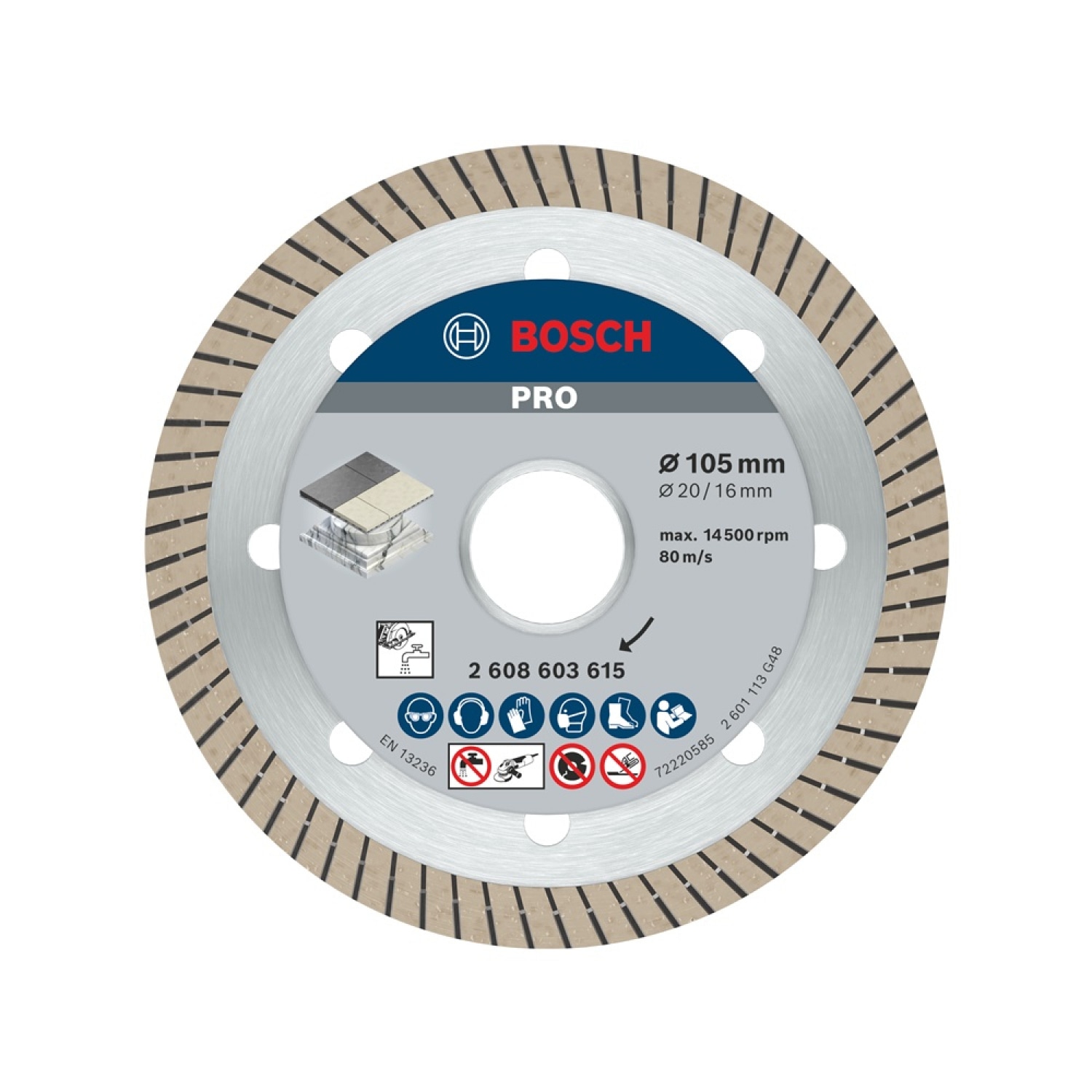 BOSCH ใบเพชร 4 นิ้ว ตัดกระเบื้อง รุ่น Standard #615