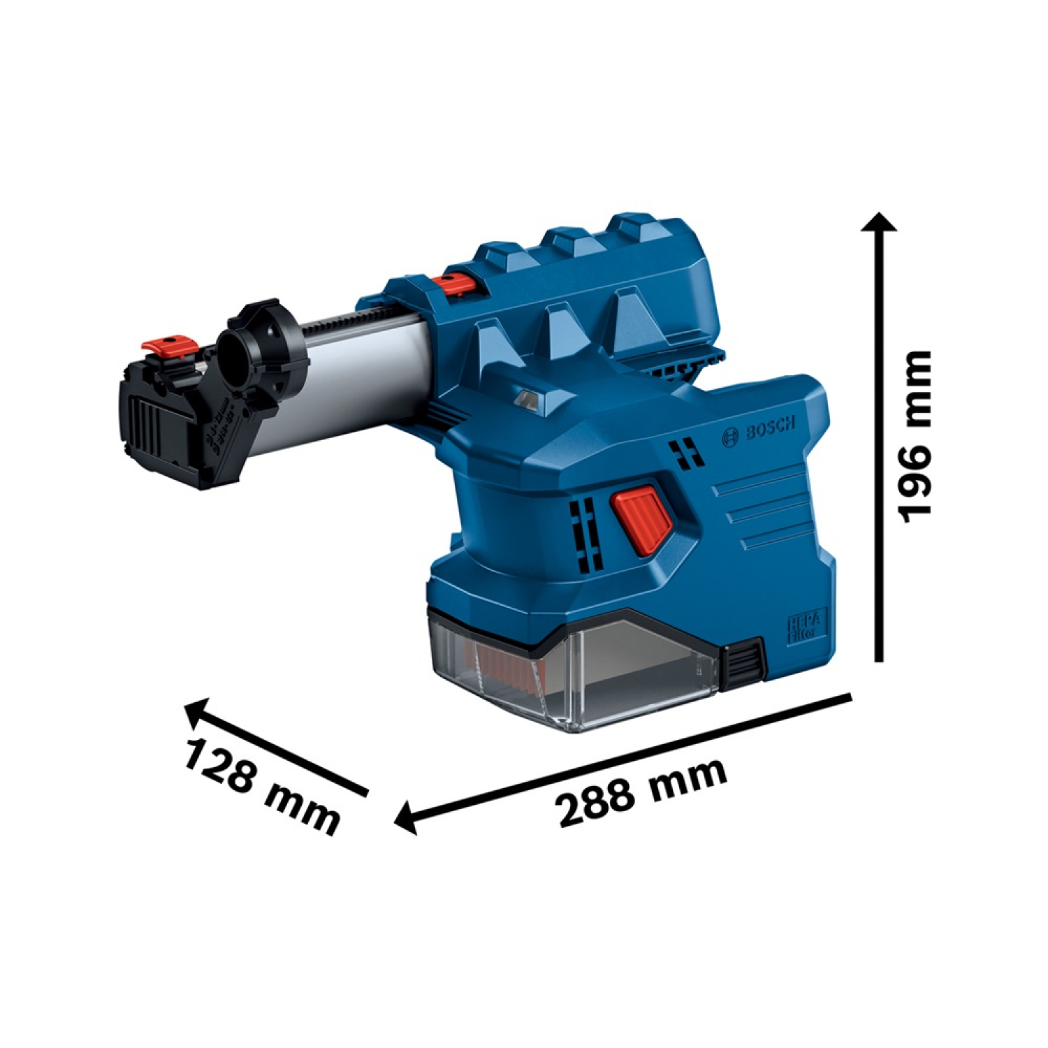 BOSCH เครื่องเก็บฝุ่นต่อกับสว่าน GBH 185 LI  รุ่น GDE12