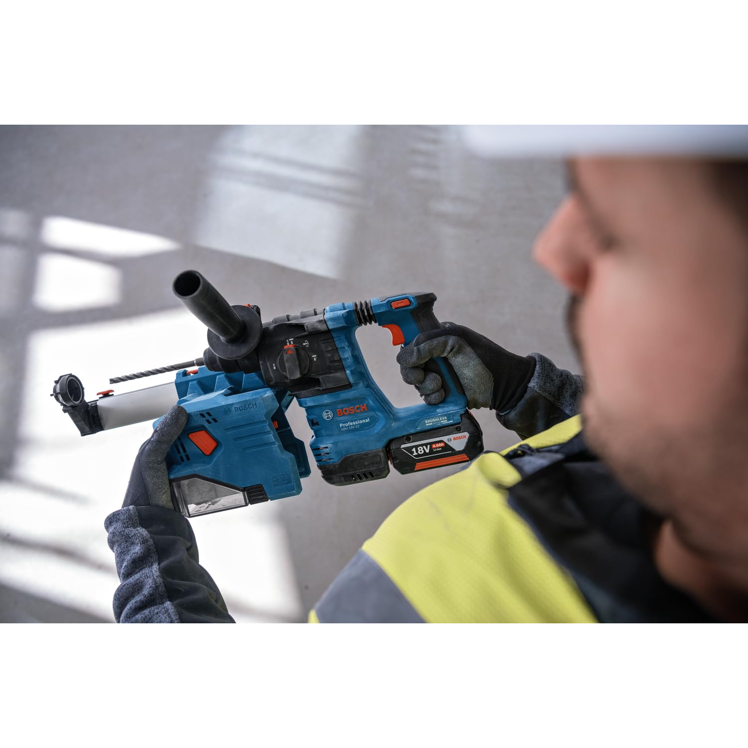 BOSCH เครื่องเก็บฝุ่นต่อกับสว่าน GBH 185 LI  รุ่น GDE12