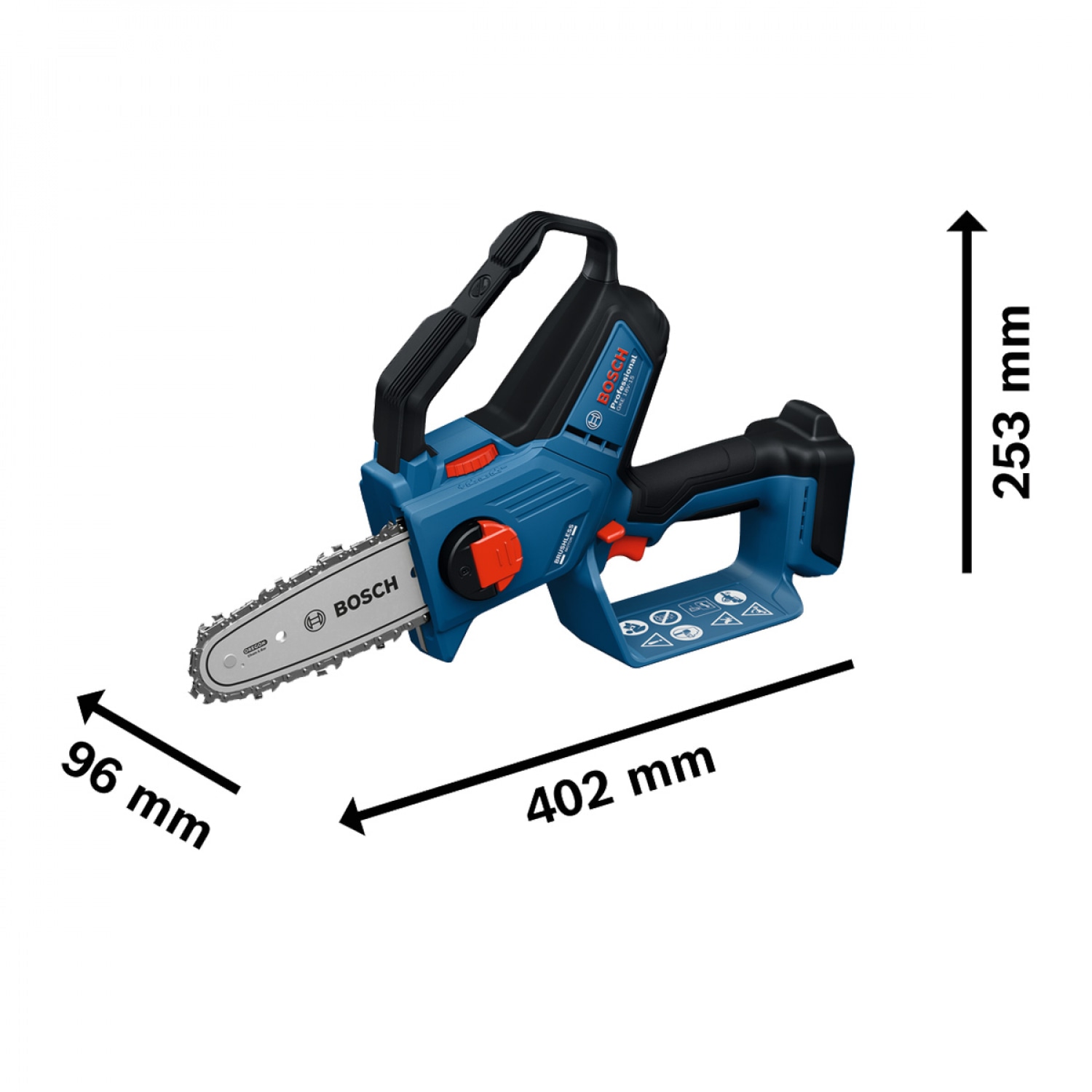 BOSCH เลื่อยโซ่ 6นิ้ว ไร้สาย 18V รุ่น GKE18V-15 (เฉพาะเครื่อง)