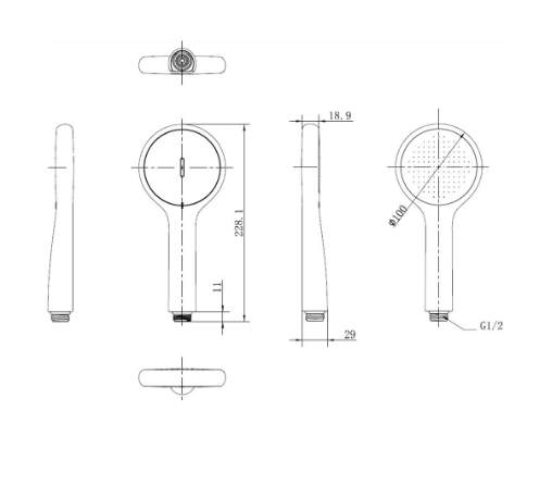 American Standard ชุดฝักบัวสายอ่อน 1 ระดับ รุ่น Genie สีดำ FFASS506-000610BT0