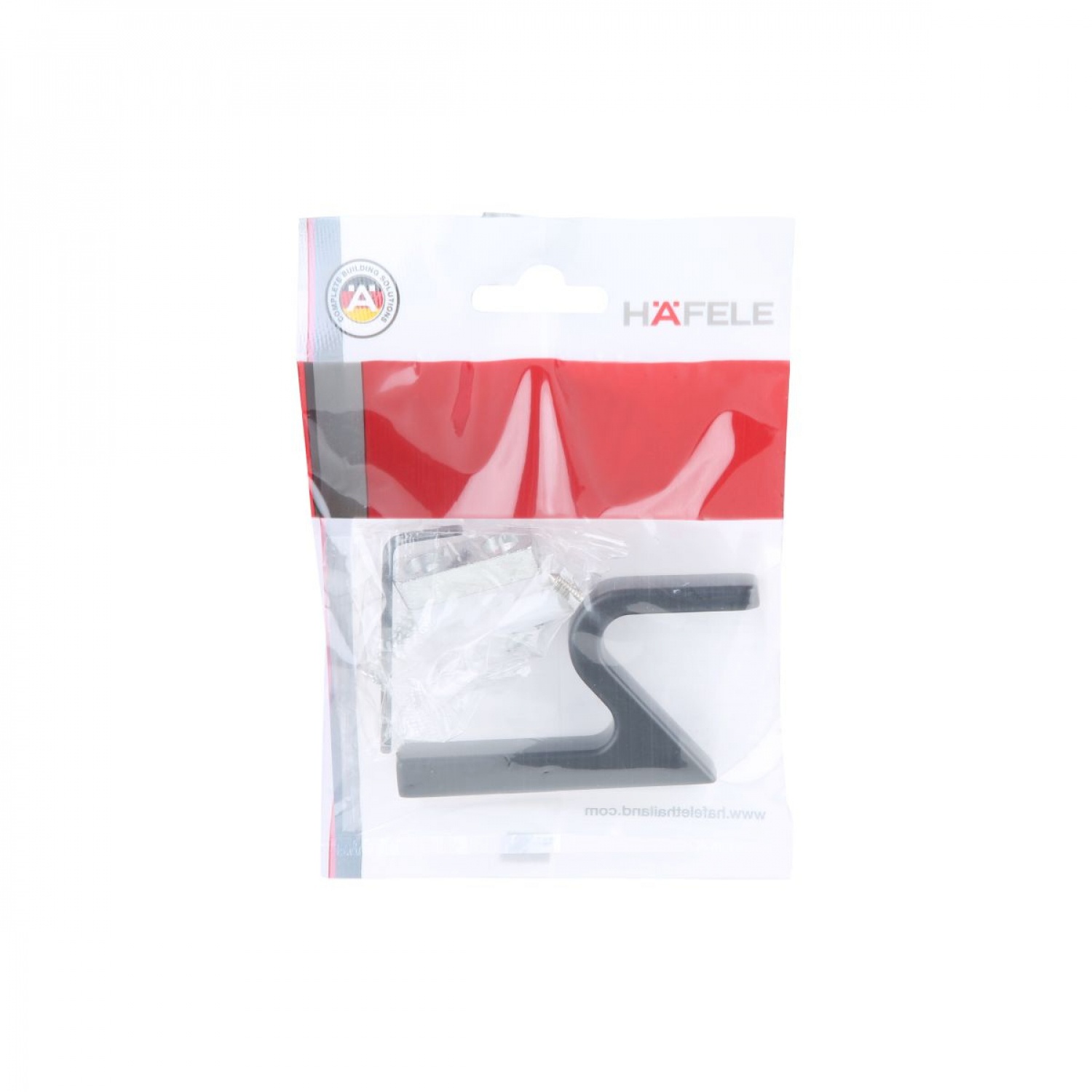 HAFELE ขอแขวนเฟอร์นิเจอร์ ขนาด 11X42X77มม. รุ่น 488.03.108 สีดำ
