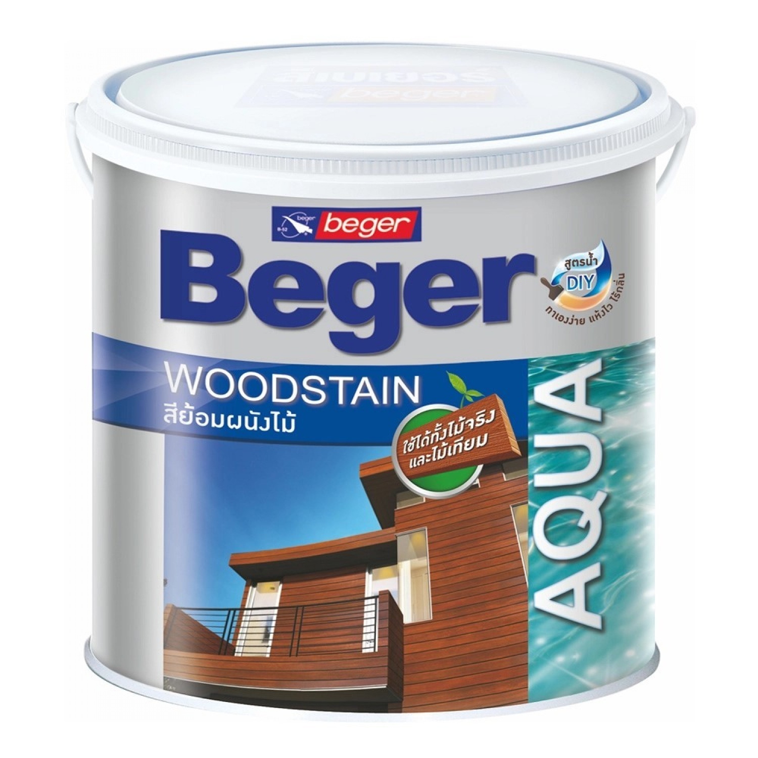 Beger สีย้อมผนังไม้ สูตรน้ำ เบเยอร์ S-6901ขนาด  1 กล. ไม้สักทอง