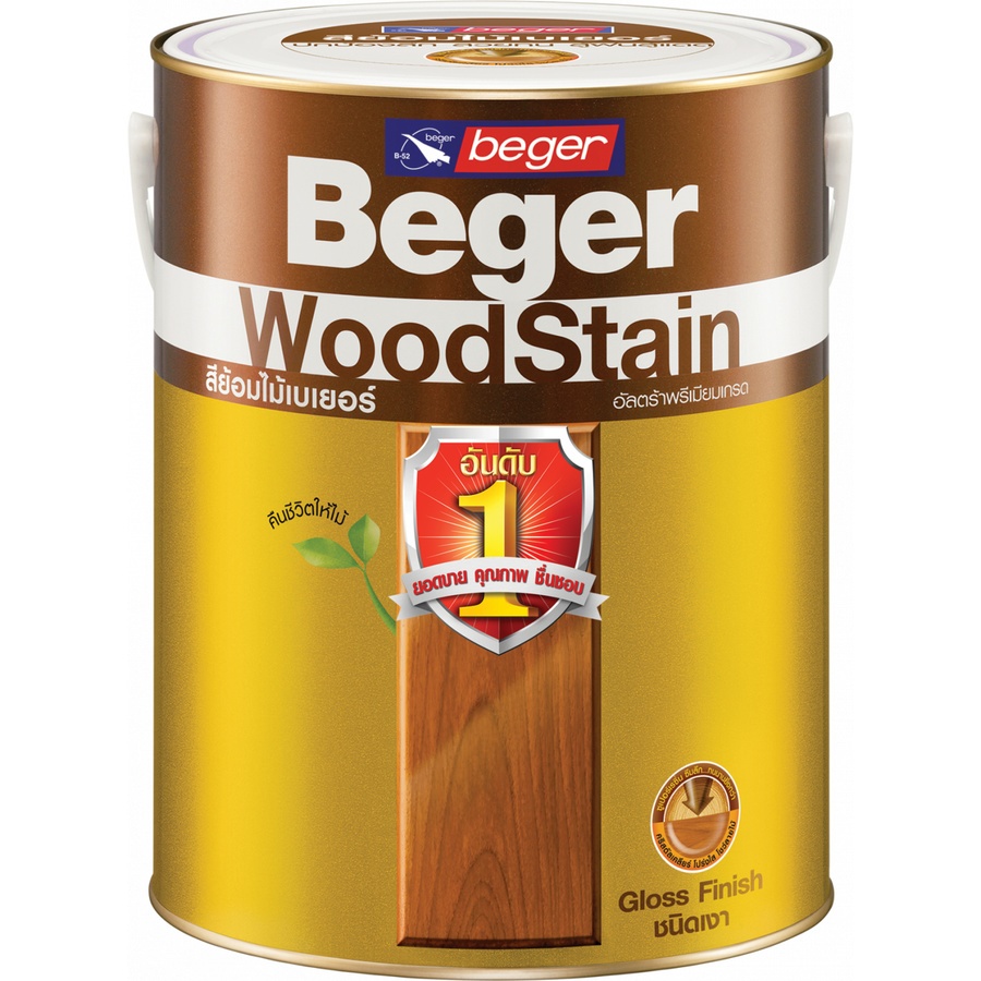 Beger สีย้อมไม้ วูดสเตน เงา G-1906  1กล. สีไม้มะค่า