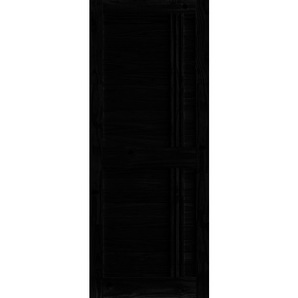 D2D ประตูไม้สนนิวซีแลนด์ บานทึบเซาะร่อง  Eco Pine-Ezero 27  70x200ซม. Black Ash
