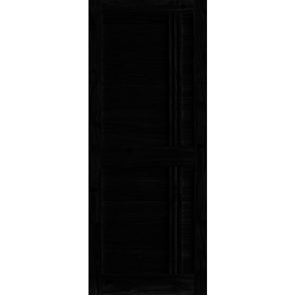D2D ประตูไม้สนนิวซีแลนด์ บานทึบเซาะร่อง  Eco Pine-Ezero 27  70x200ซม. Black Ash
