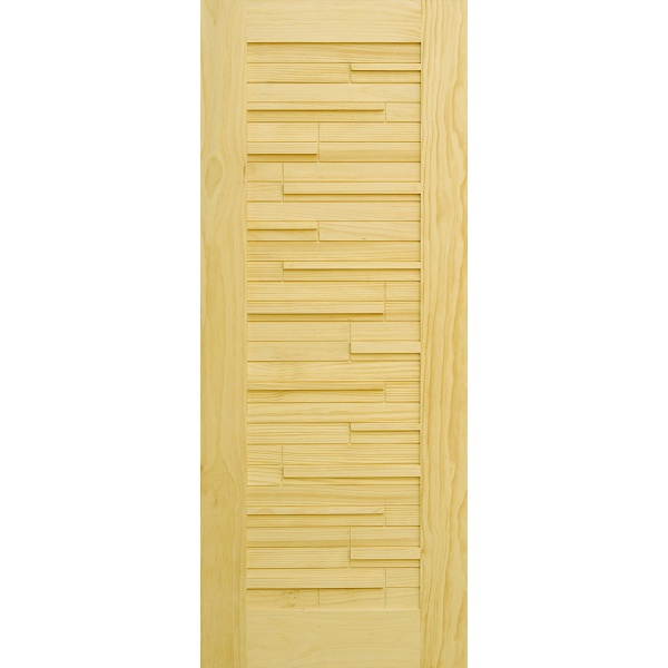 D2D ประตูไม้สน (Pine)  บานทึบเซาะร่อง D2D-501 80 x 215 cm
