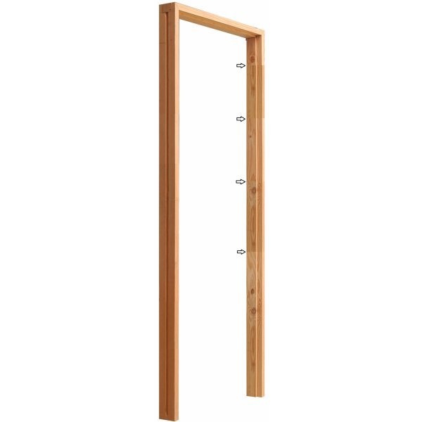 D2D วงกบประตูไม้ ไม้ดักลาสเฟอร์ COM.1 D2D-FJ  (บานเดี่ยว) 90 x 214 cm.