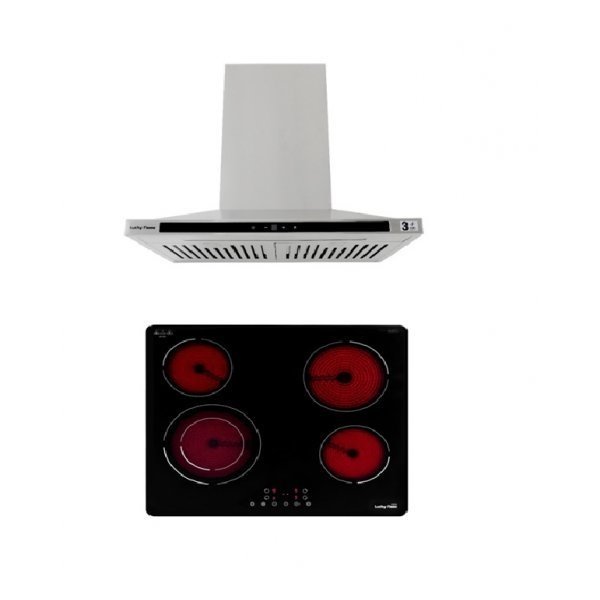 LUCKY FLAME ชุดเซ็ทเครื่องดูดควัน TR-601T+เตาฝัง BH-64IF