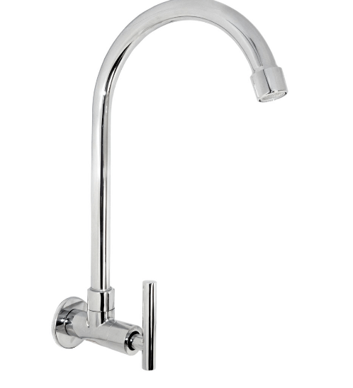 DONMARK ก๊อกซิงค์ออกจากผนังก้านปัด รุ่นใหญ่ งวงตัว  รุ่น U MC401-12 ขนาด  สีโครเมี่ยม
