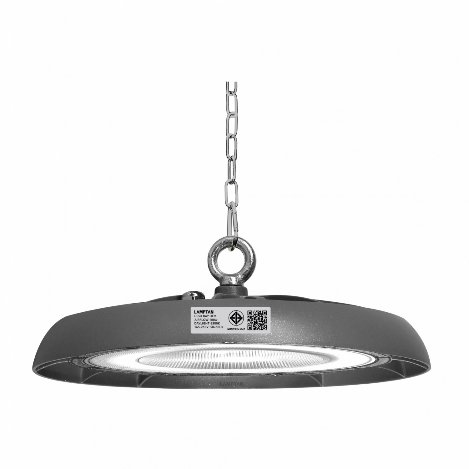 LAMPTAN โคมไฮเบย์ LED ยูเอฟโอ รุ่น AIRFLOW 100W แสงเดย์ไลท์