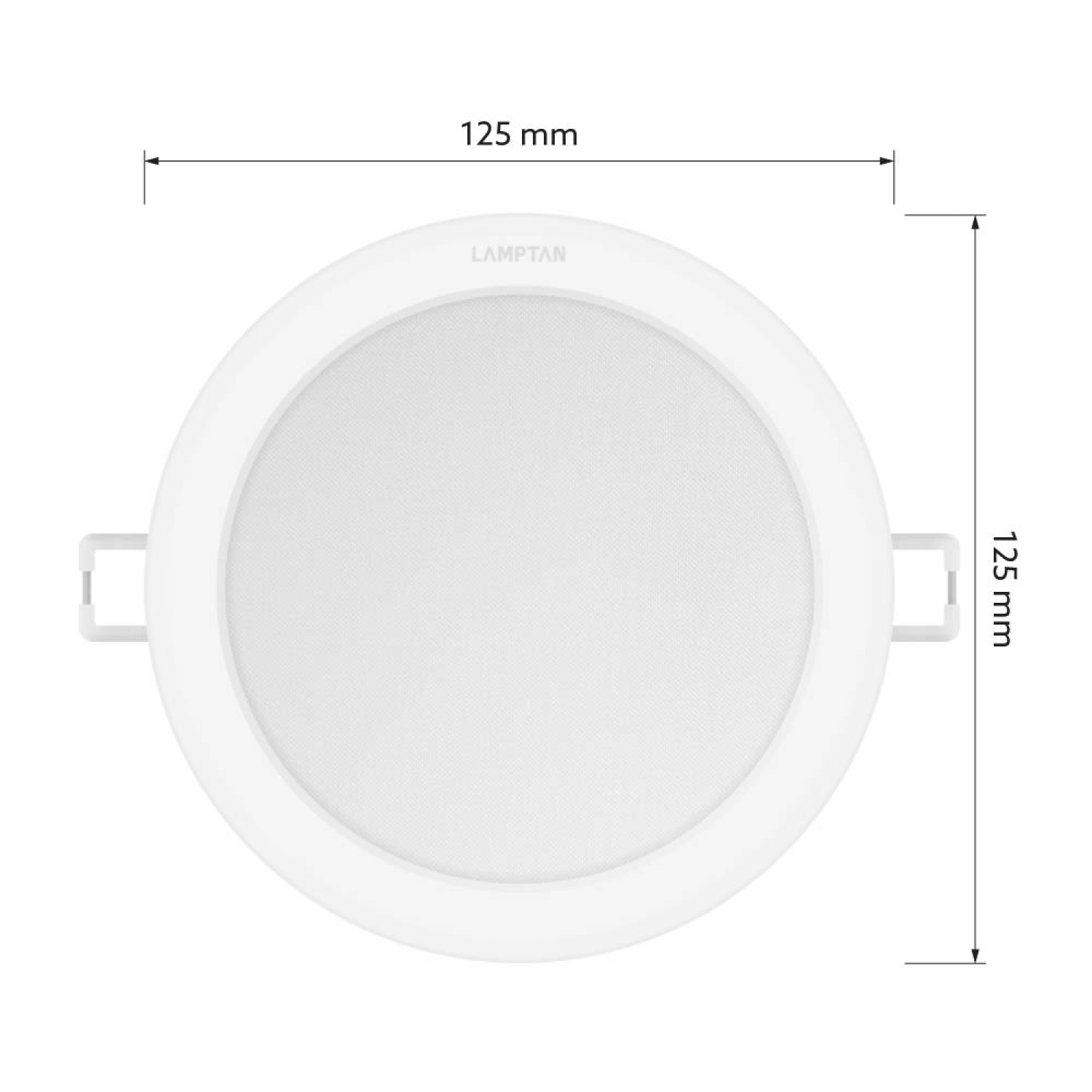 LAMPTAN โคมดาวน์ไลท์ LED แบบฝังหน้ากลม 4นิ้ว 10W รุ่นอีมิท แสงเดย์ไลท์