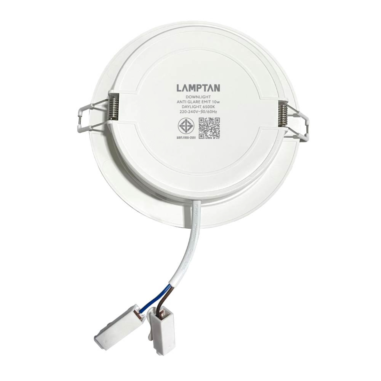 LAMPTAN โคมดาวน์ไลท์ LED แบบฝังหน้ากลม 4นิ้ว 10W รุ่นอีมิท แสงเดย์ไลท์