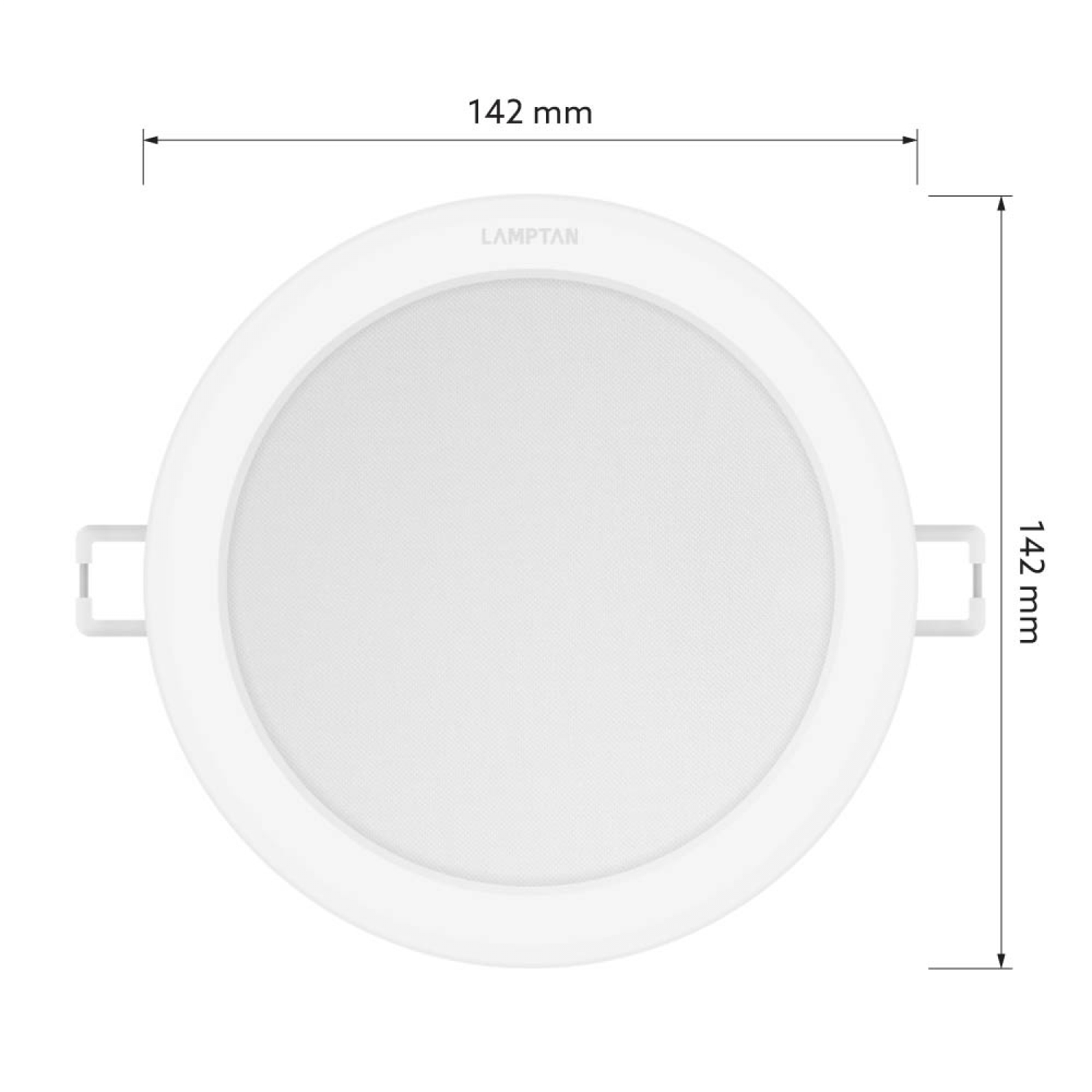 LAMPTAN โคมดาวน์ไลท์ LED แบบฝังหน้ากลม 4.5นิ้ว 14W รุ่นอีมิท แสงเดย์ไลท์