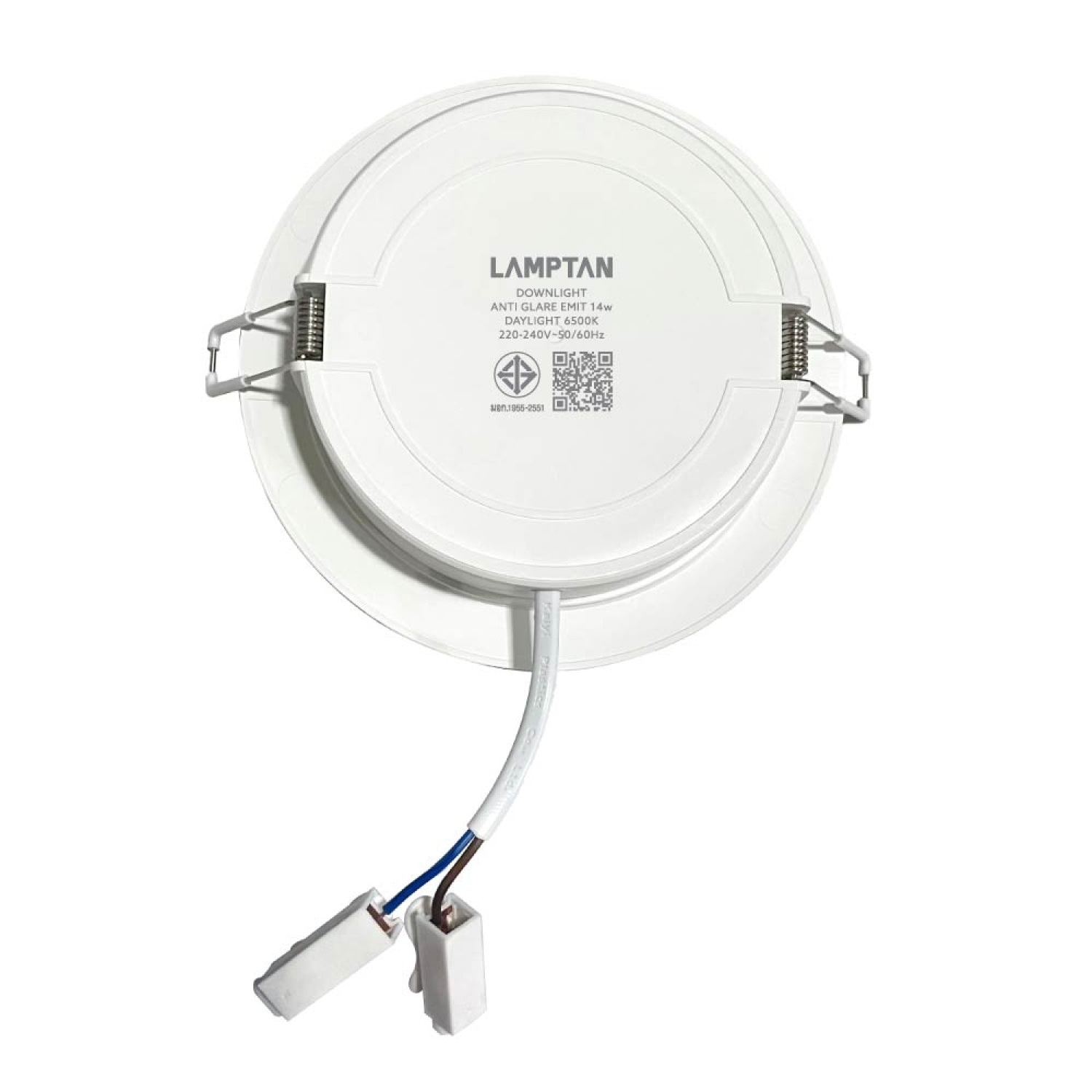 LAMPTAN โคมดาวน์ไลท์ LED แบบฝังหน้ากลม 4.5นิ้ว 14W รุ่นอีมิท แสงเดย์ไลท์