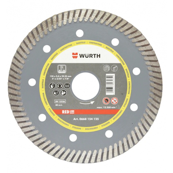 ใบตัดเพรช คอนกรีต  4" เทอร์โบ D WURTH