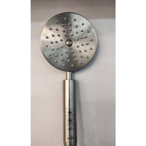 VRH  Rain shower วาล์วคู่ผสม ครบชุดหัวกลมขนาด 10 นิ้ว สเตนเลส 304 รุ่น FJVHS-144PAS สีซาติน