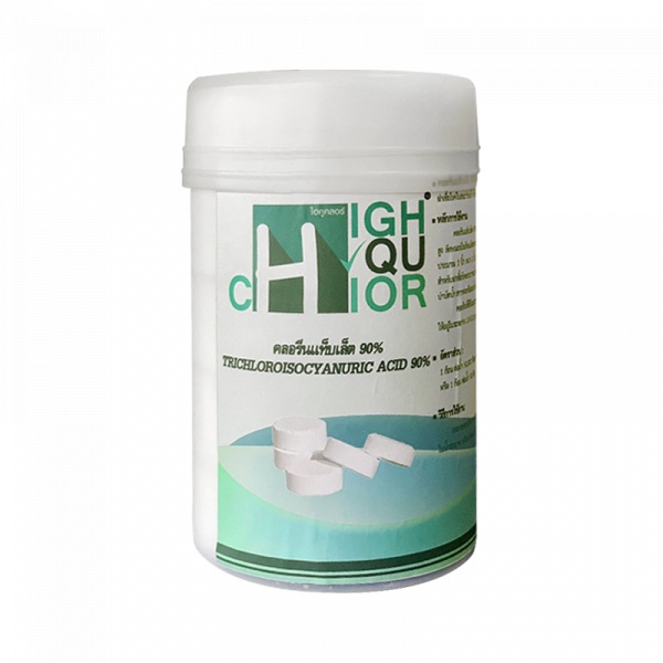 HIGHQUCHLOR คลอรีนแท็บเล็ต ฆ่าเชื้อโรค 90% บรรจุ 1 KG/กระป๋อง
