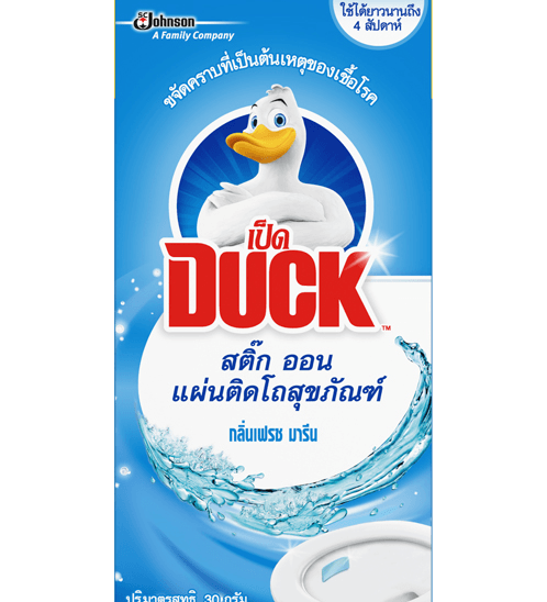 DUCK แผ่นติดดับกลิ่นโถสุขภัณฑ์ ขนาด 30 กรัม สติ๊กออน เฟรช