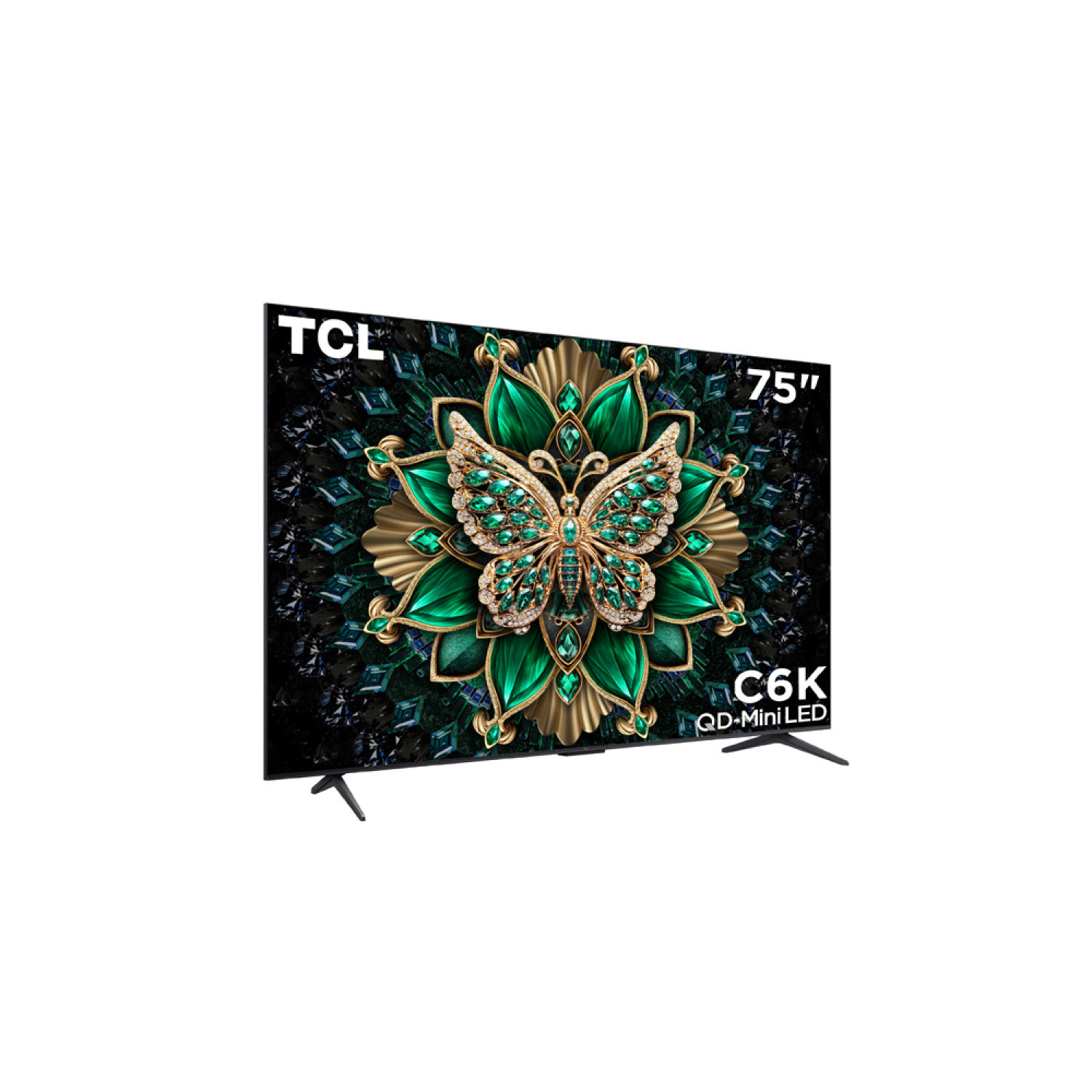 TCL โทรทัศน์ QD mini LED 4K TV ขนาด 75 นิ้ว รุ่น 7C6K สีดำ