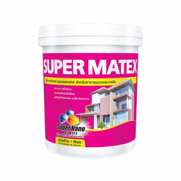 ซุปเปอร์ เมเทค สีน้ำด้าน ภายนอก #SM100 1 กล สีขาว