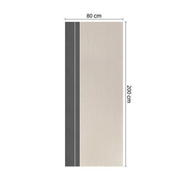 ECO-DOOR  ประตูภายใน UPVC เอ็กซ์ทรูชั่น  รุ่น PX2 ภายใน ขนาด 80x200 ซม. สีครีมเทา (เจาะลูกบิด)