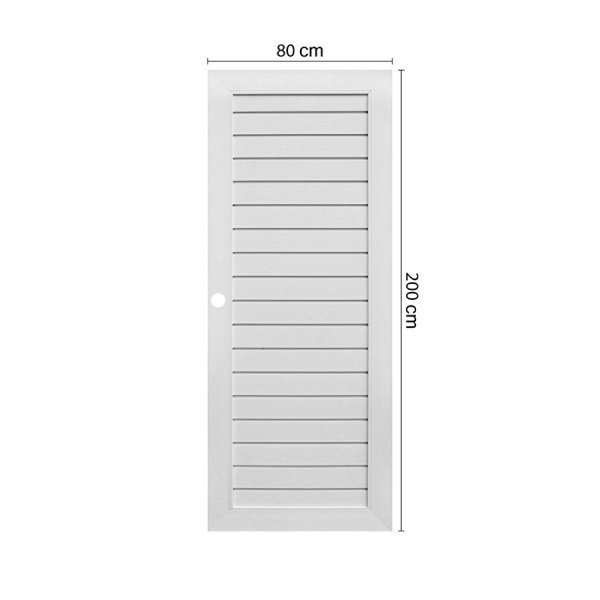 ECO-DOOR  ประตู UPVC โปรไฟล์  รุ่น TLW ภายนอกและภายใน ขนาด 80x200 ซม. สีขาว (เจาะลูกบิด)