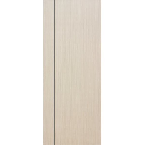 ECO-DOOR ประตูยูพีวีซี รุ่น UC4-1L 70x200 ซม. สีครีมอ่อนลายไม้ (ไม่เจาะ)