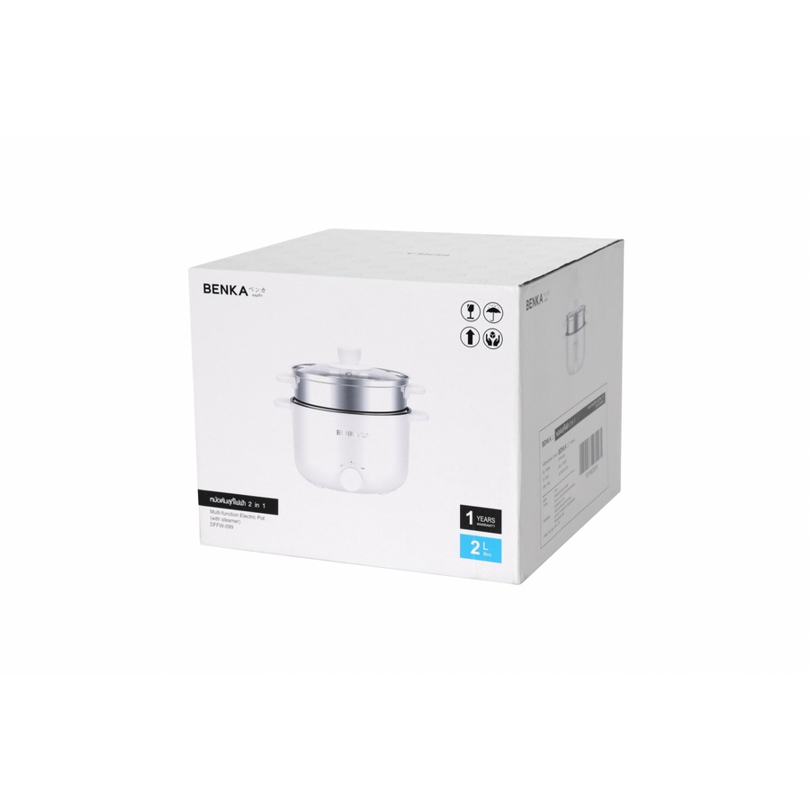 BENKA หม้ออเนกประสงค์ ขนาด 2L รุ่น DFFW-099 สีขาว