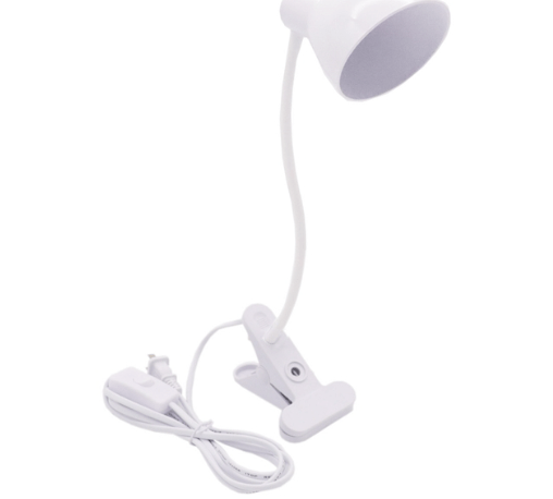 EILON โคมไฟขาหนีบหลอดขั้ว E27 พร้อมสายไฟยาว 2m รุ่น EDTJ-E27-DW02 สีขาว