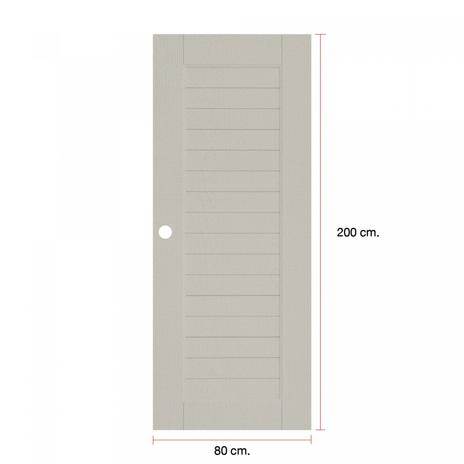 WELLINGTAN ประตู UPVC รุ่น  WT006B (สำหรับใช้ภายนอก) แว็คร่อง ขนาด 80x200 ซม. สีเบจ (เจาะลูกบิด)