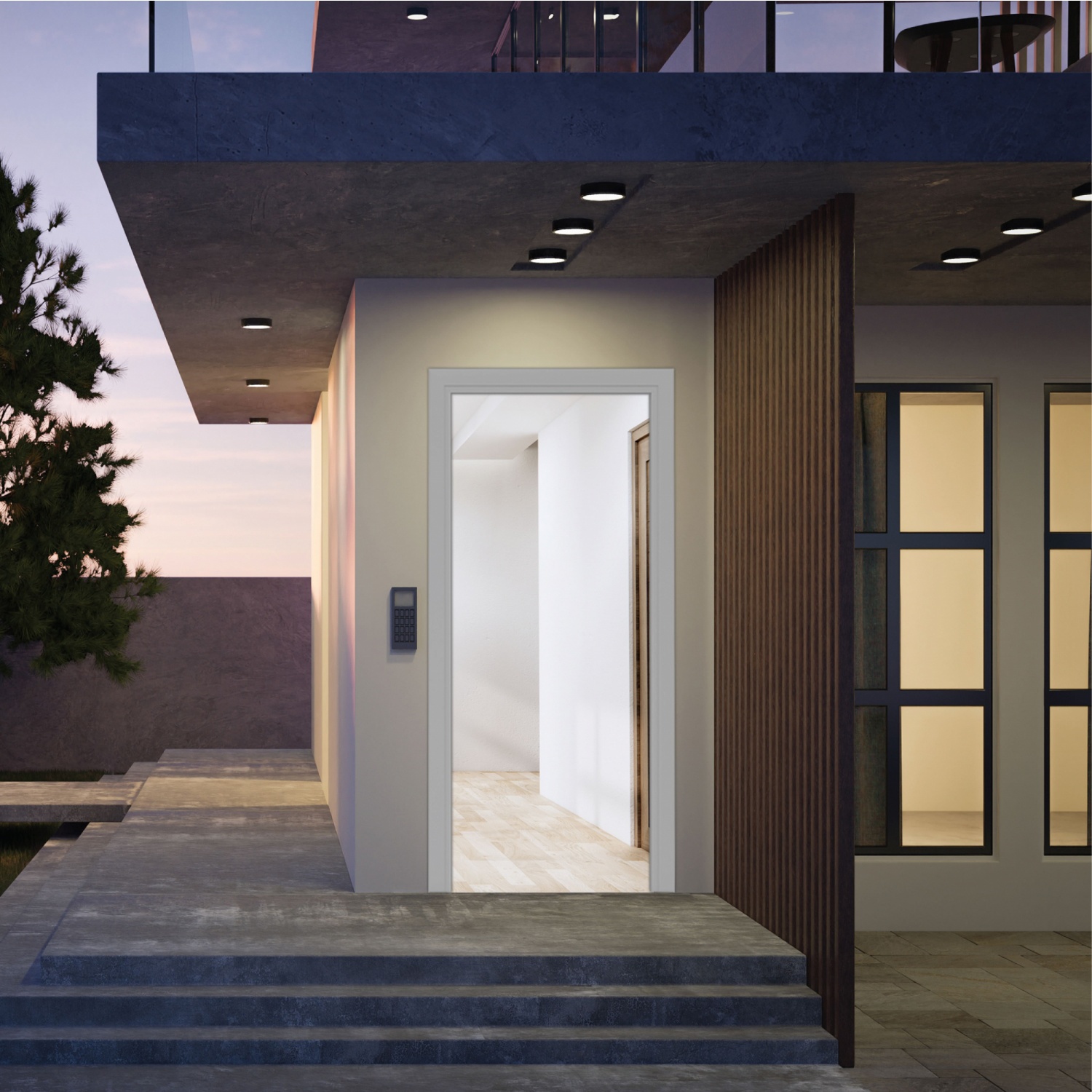WELLINGTAN วงกบประตู UPVC ขนาด 80x200 ซม. สีเทา
